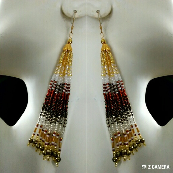 New Beaded Tassel Earrings - Picture 5 of 5